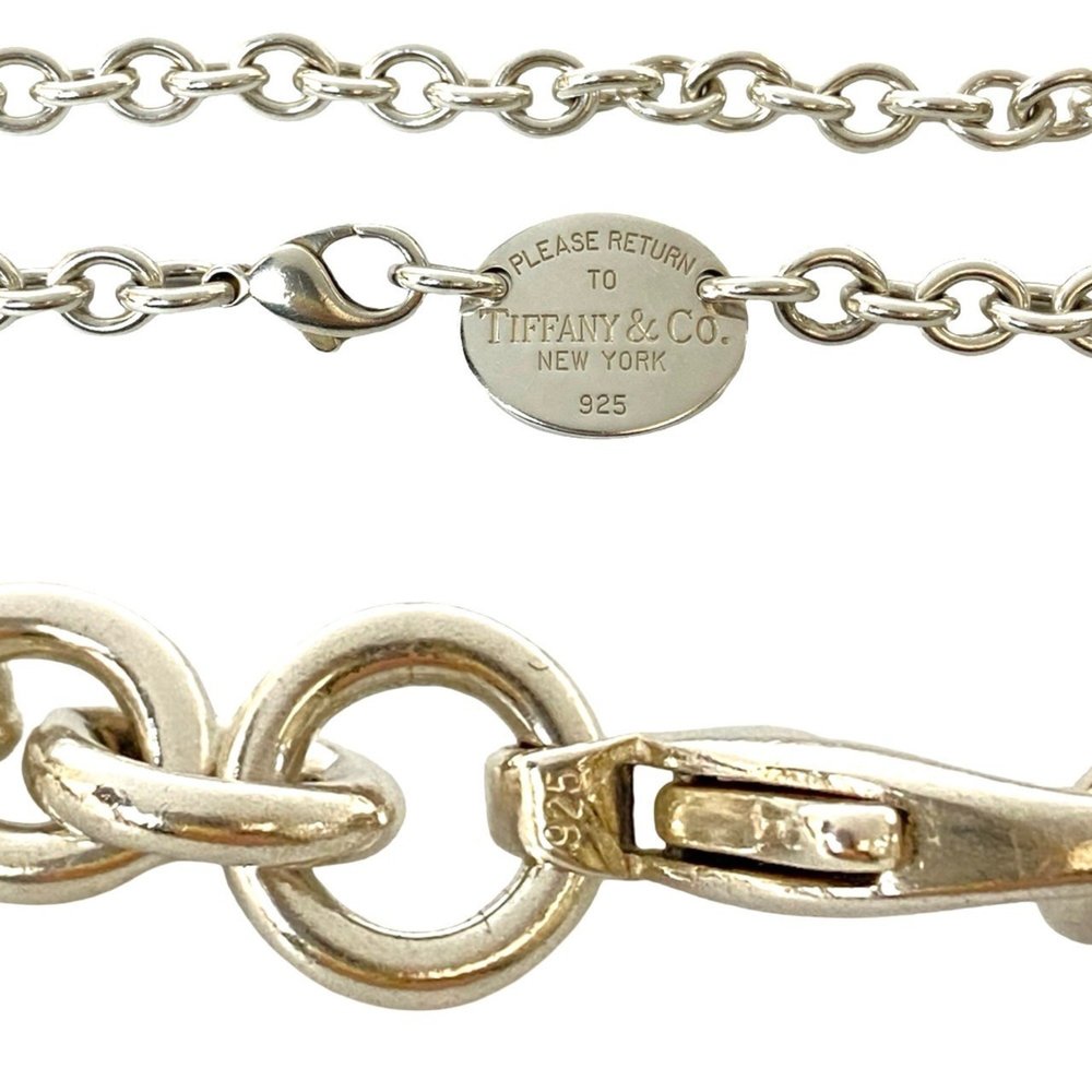 TIFFANY & Co. Tiffany Return to Oval Necklace, 925 Sterling Silver, Chain - Picture 3 of 4
